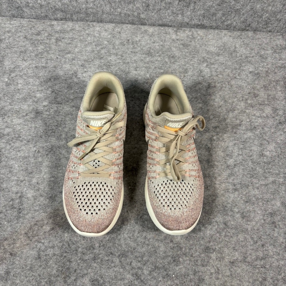 Nike LunarEpic Flyknit 2 Women's Running Shoes Sz 6 Light Tan Pink - Picture 3 of 10